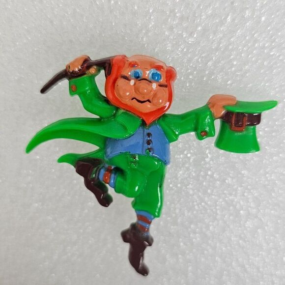 Hallmark Jewelry - RARE Hallmark PIN St Patrick Vintage LEPRECHAUN w Shillelagh 1973 Irish Brooch